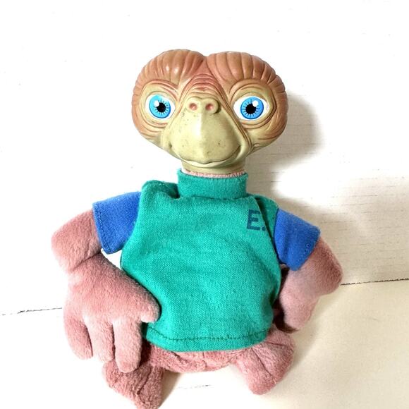 Vintage ET Extra Terrestrial 1997 Anu Plastic Head Plush Stuffed Toy 5" - Picture 2 of 5